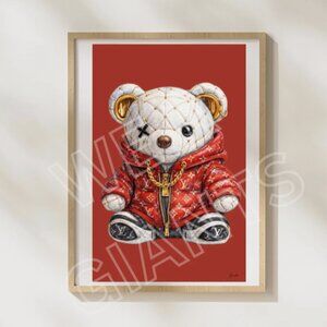 STREETWEAR LOUIS VUITTON TEDDY BEAR 11x17 Art Print